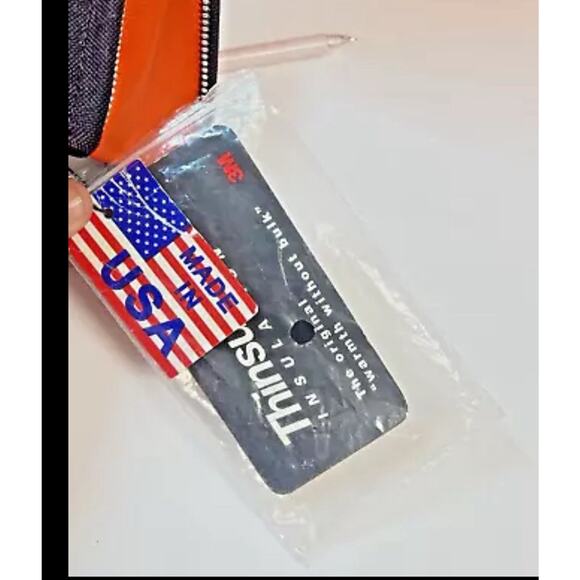 Hillside Men's Vented Leather & Cordura Jacket, Biker Jacket Sz 48, Orange Black - Picture 3 of 14